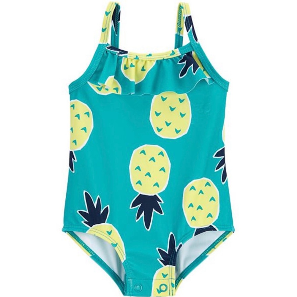 Carter's Teal Pineapple Kids Swim One Piece